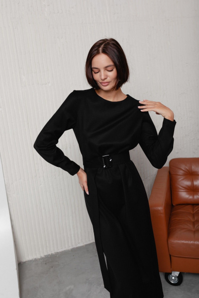 Платье Krasa М358-24 черный - фото 9