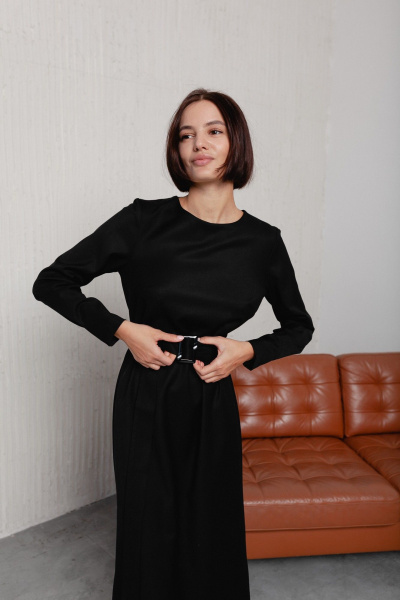 Платье Krasa М358-24 черный - фото 7