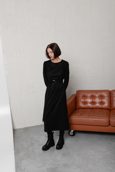 Платье Krasa М358-24 черный - фото 5