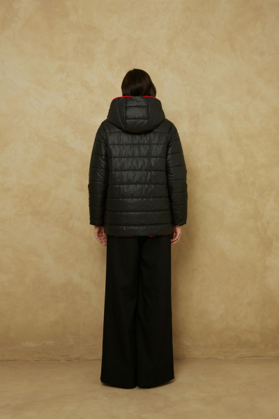 Куртка Elema 4-319-164 чёрный/принт_красный - фото 3