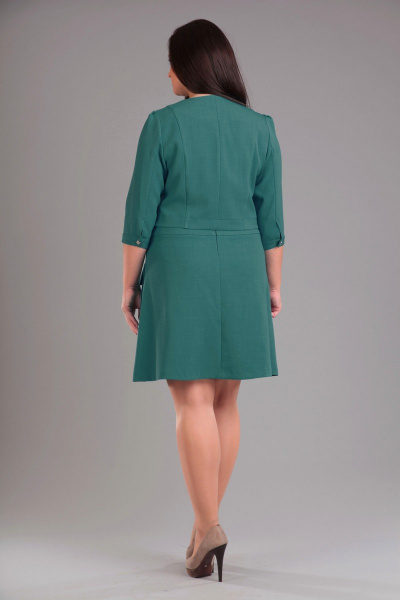 Жакет, юбка Lady Style Classic 840 зеленый - фото 2