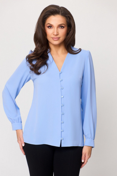 Блуза DaLi 3591а голубая - фото 1