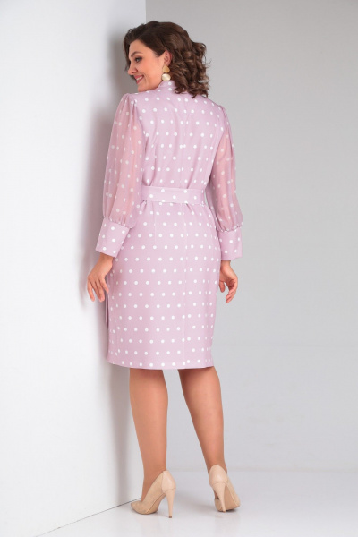 Платье Pocherk 1-025 розовый_горох - фото 5