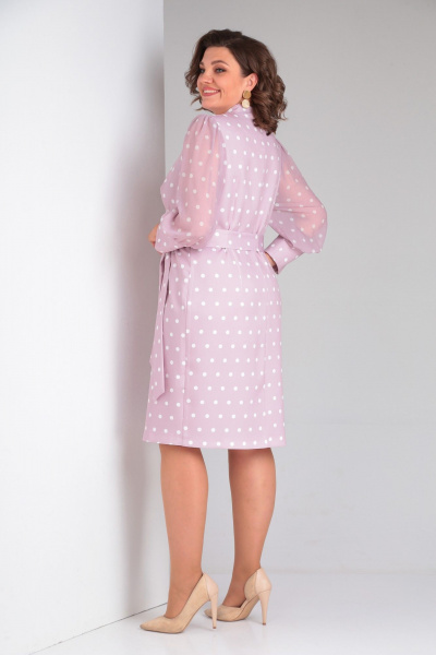 Платье Pocherk 1-025 розовый_горох - фото 4