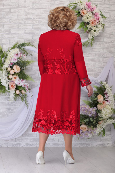 Кардиган, платье Ninele 2258 красный - фото 3