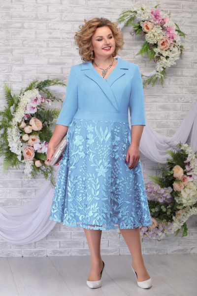 Платье Ninele 2259 голубой - фото 1