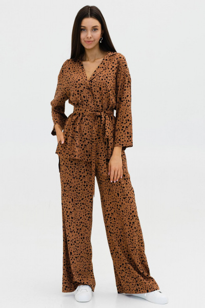 Блуза, брюки Ivera 6033 коричневый - фото 3