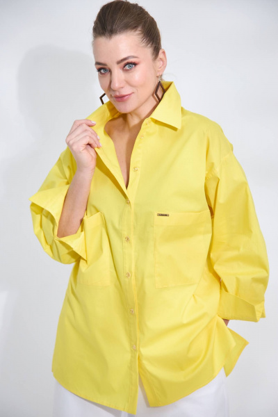 Рубашка SOVA 11078 желтый - фото 5