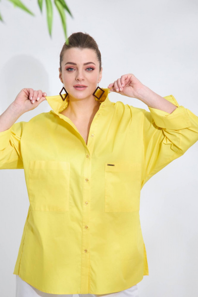 Рубашка SOVA 11078 желтый - фото 4