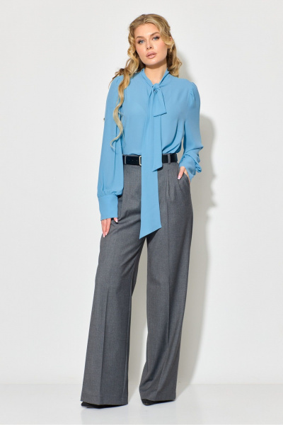 Блуза, брюки Chumakova Fashion 114 серый - фото 4