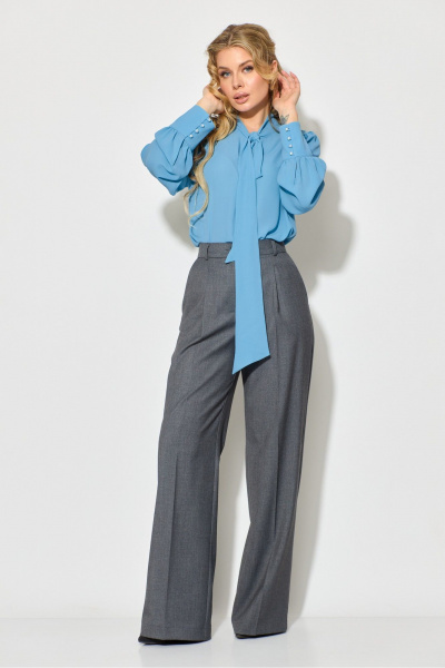 Блуза, брюки Chumakova Fashion 114 серый - фото 2