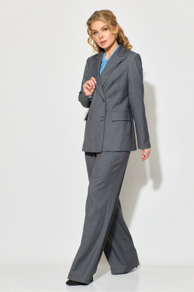 Блуза, брюки, жакет Chumakova Fashion 117 серый - фото 6