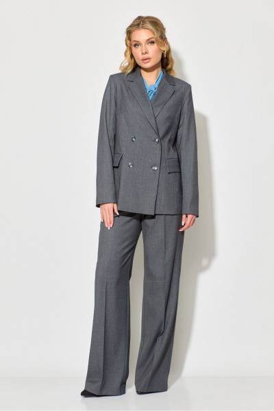 Блуза, брюки, жакет Chumakova Fashion 117 серый - фото 3