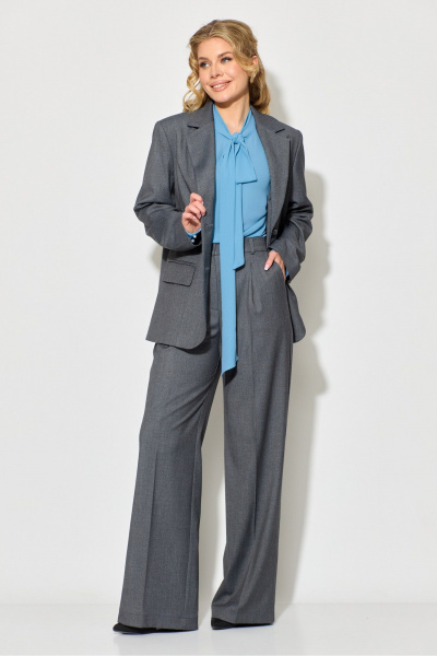 Блуза, брюки, жакет Chumakova Fashion 117 серый - фото 2