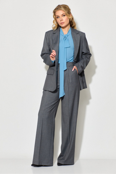 Блуза, брюки, жакет Chumakova Fashion 117 серый - фото 1