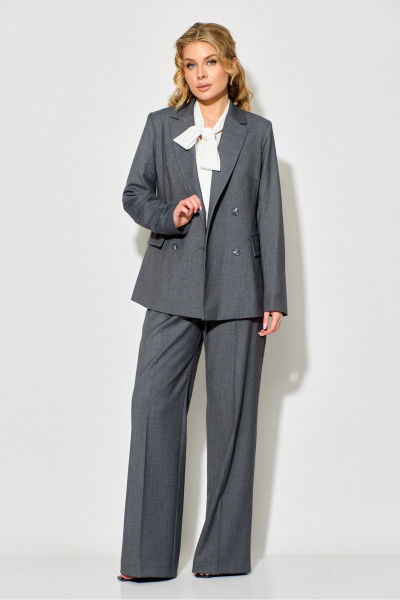 Блуза, брюки, жакет Chumakova Fashion 121 серый - фото 1