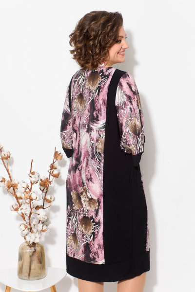 Платье Fortuna. Шан-Жан 511 черный+розовый - фото 3