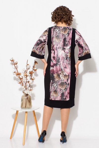 Платье Fortuna. Шан-Жан 511 черный+розовый - фото 2