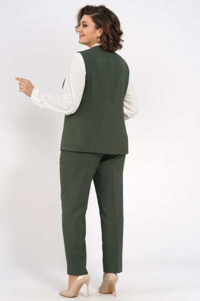 Блуза, брюки, жилет Alani Collection 1965 хаки - фото 4