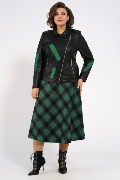 Жакет, юбка Alani Collection 1955 зеленый - фото 6