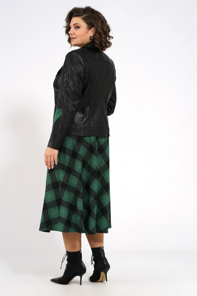 Жакет, юбка Alani Collection 1955 зеленый - фото 4
