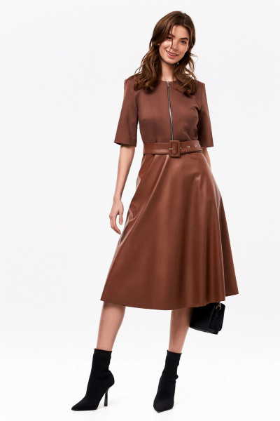 Платье KaVaRi 1070.1 коричневый - фото 5
