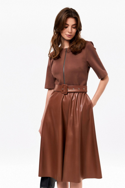 Платье KaVaRi 1070.1 коричневый - фото 4