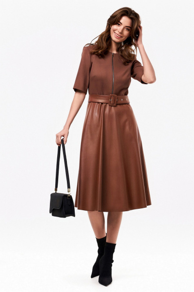 Платье KaVaRi 1070.1 коричневый - фото 1