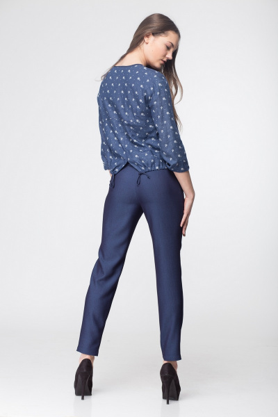 Бомбер, брюки LadyThreeStars 1708 синий - фото 2