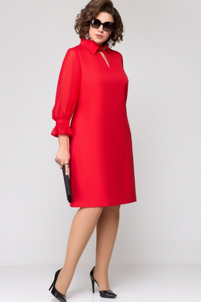 Платье EVA GRANT 7185 красный - фото 4
