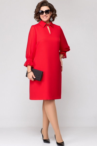 Платье EVA GRANT 7185 красный - фото 1