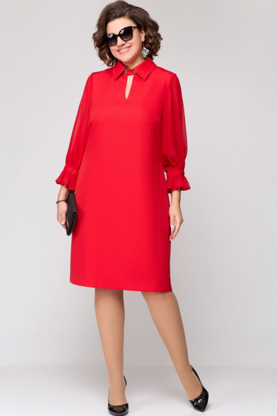 Платье EVA GRANT 7185 красный - фото 3
