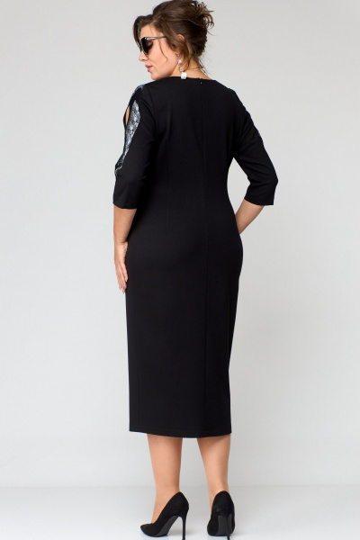 Платье EVA GRANT 7177 черный+принт - фото 6