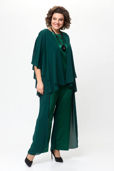 Блуза, брюки Solomeya Lux 960 зеленый - фото 5