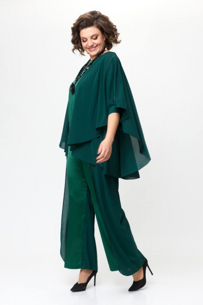 Блуза, брюки Solomeya Lux 960 зеленый - фото 3