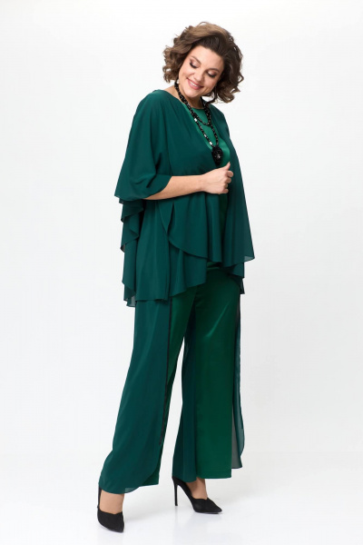 Блуза, брюки Solomeya Lux 960 зеленый - фото 2