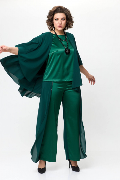 Блуза, брюки Solomeya Lux 960 зеленый - фото 1