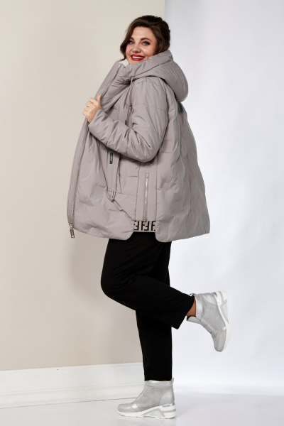 Куртка Shetti 2140 бежево-серый - фото 8