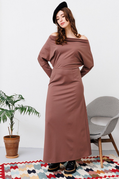Платье NikVa 445-2 шоколад - фото 3