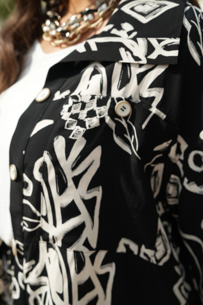 Блуза, брюки, рубашка Vittoria Queen 20783 дизайн_черно-белый - фото 4