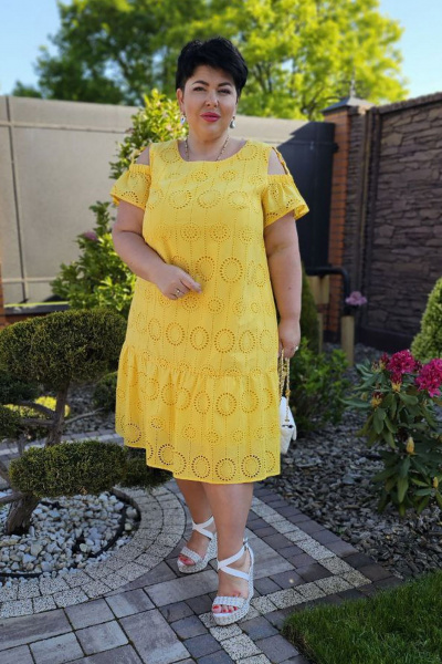 Платье Vittoria Queen 21103 желтый - фото 5