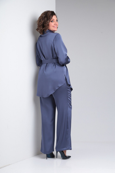 Блуза, брюки Pocherk 2-030 синий - фото 12