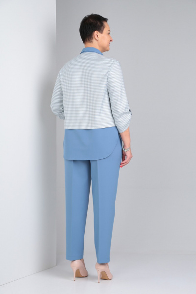 Блуза, брюки ZigzagStyle 455 голубой - фото 4