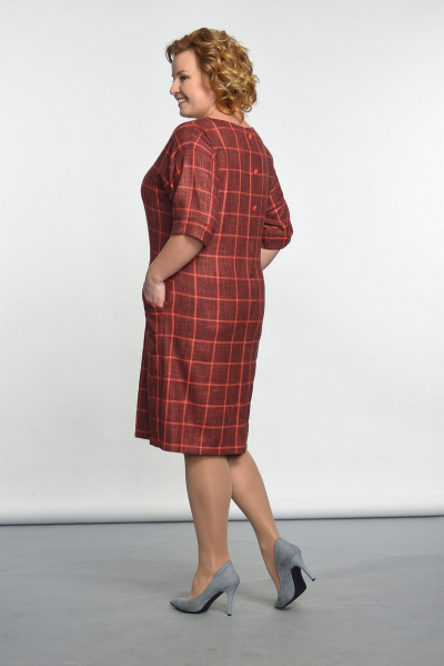 Платье Lady Style Classic 926 красный - фото 2