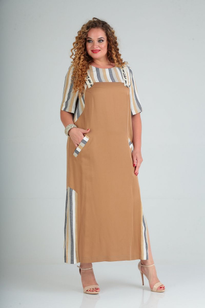 Платье SVT-fashion 544 бежевый - фото 1