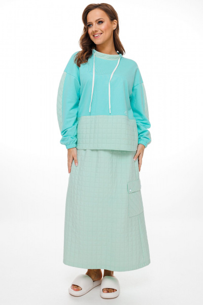 Джемпер, юбка Mubliz 130 салатовый - фото 1