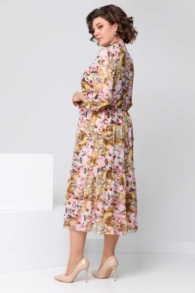 Платье Асолия 2664 бежево-розовый - фото 6