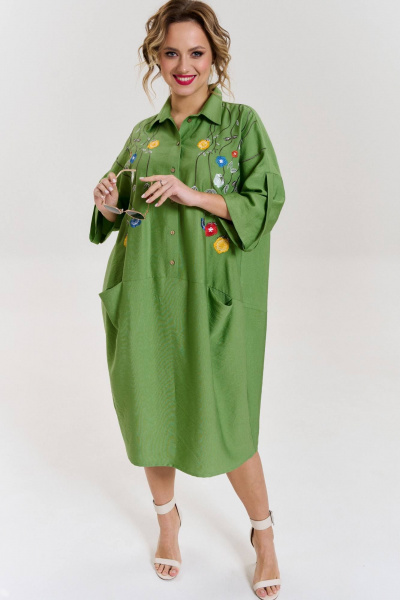 Платье SOVA 11181 зеленый - фото 3