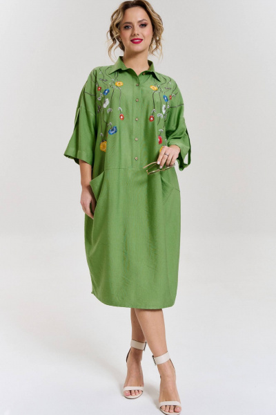 Платье SOVA 11181 зеленый - фото 2