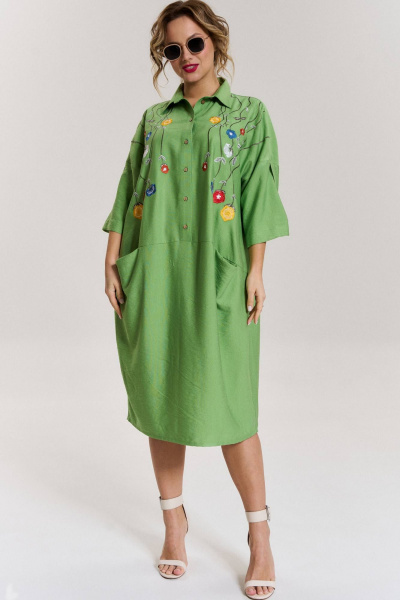 Платье SOVA 11181 зеленый - фото 1